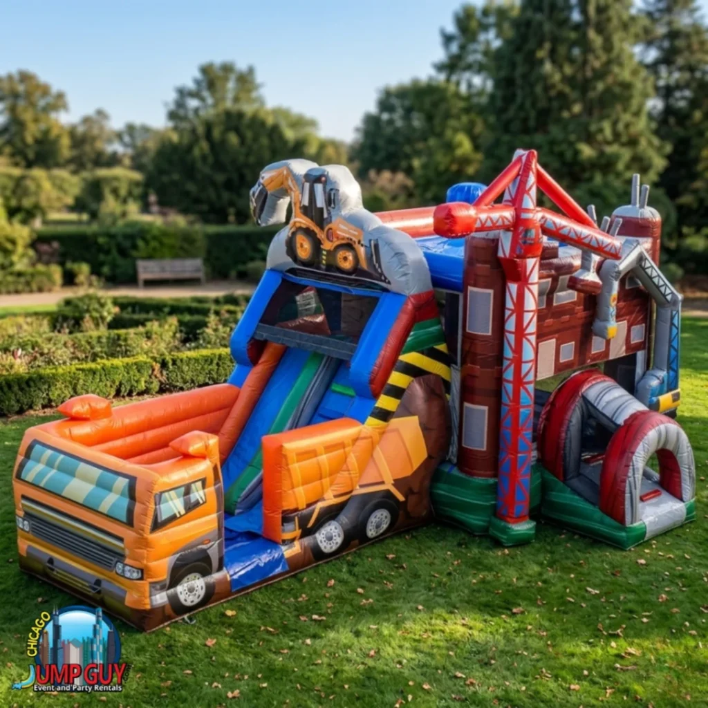 Construction Bounce Slide rental for Skokie IL events in ZIP codes 60076 and 60077