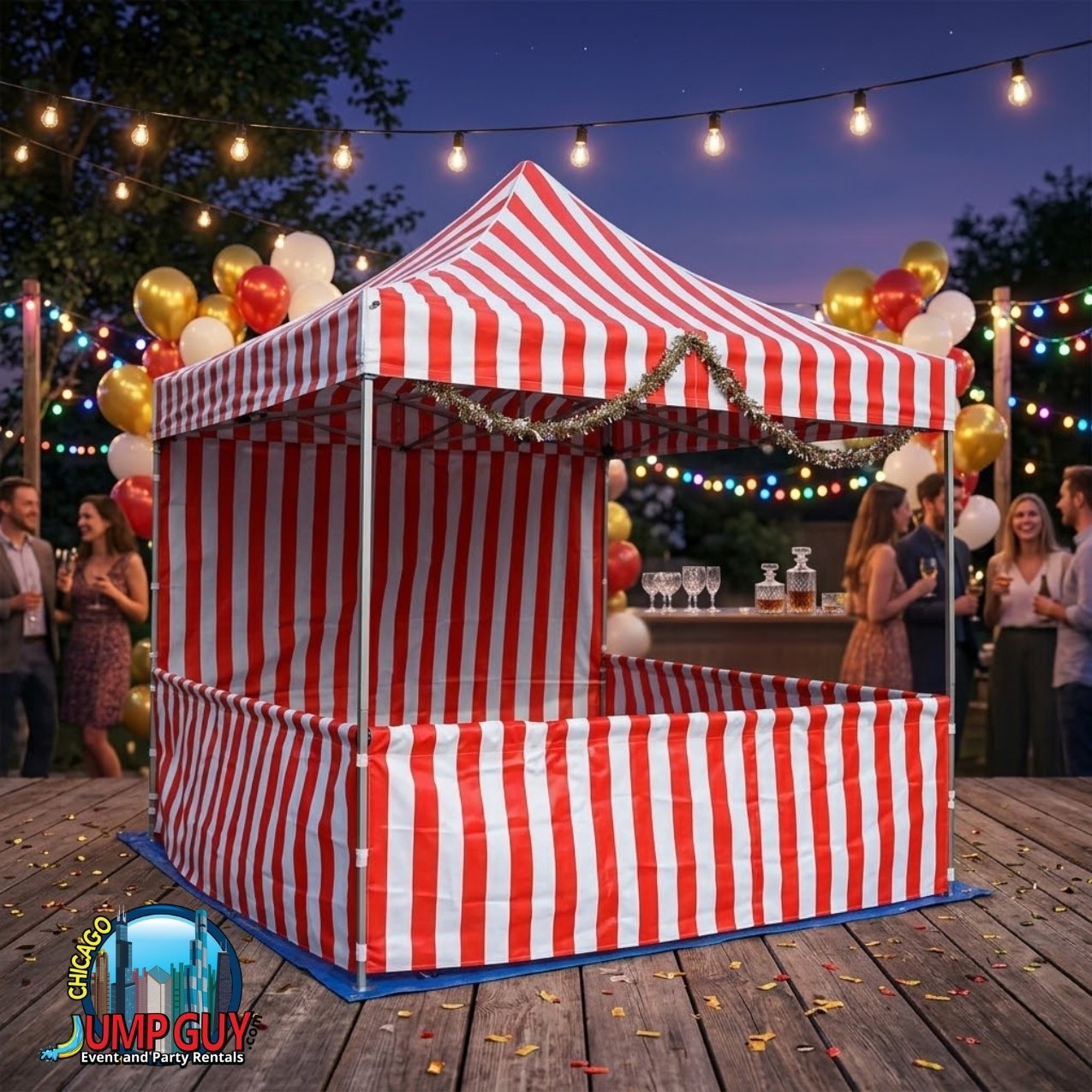 Carnival Tent Booth rental for Skokie IL events in ZIP codes 60076 and 60077