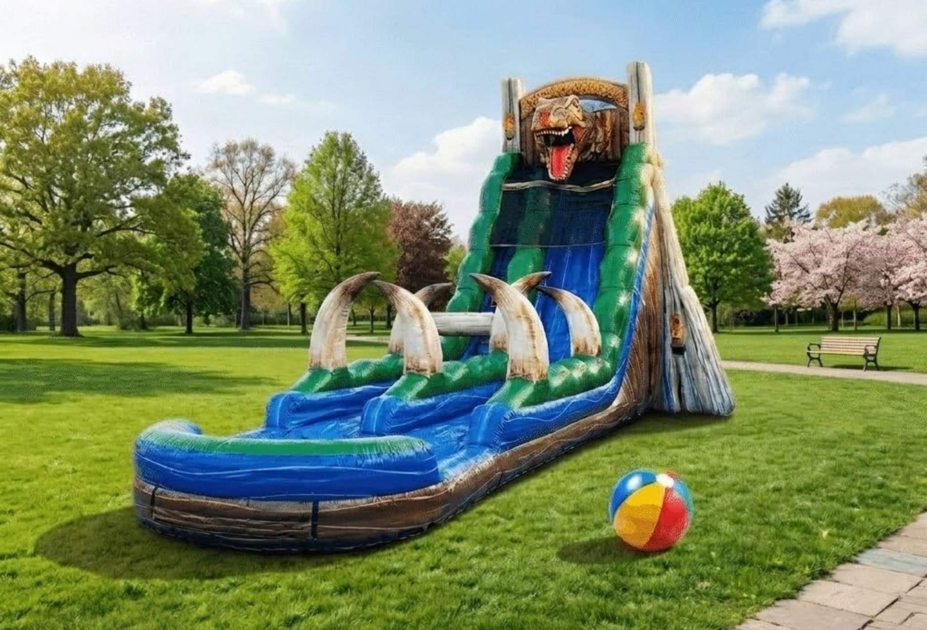 Dual Lane Racing Water Slide District rental for Skokie IL events in ZIP codes 60076 and 60077
