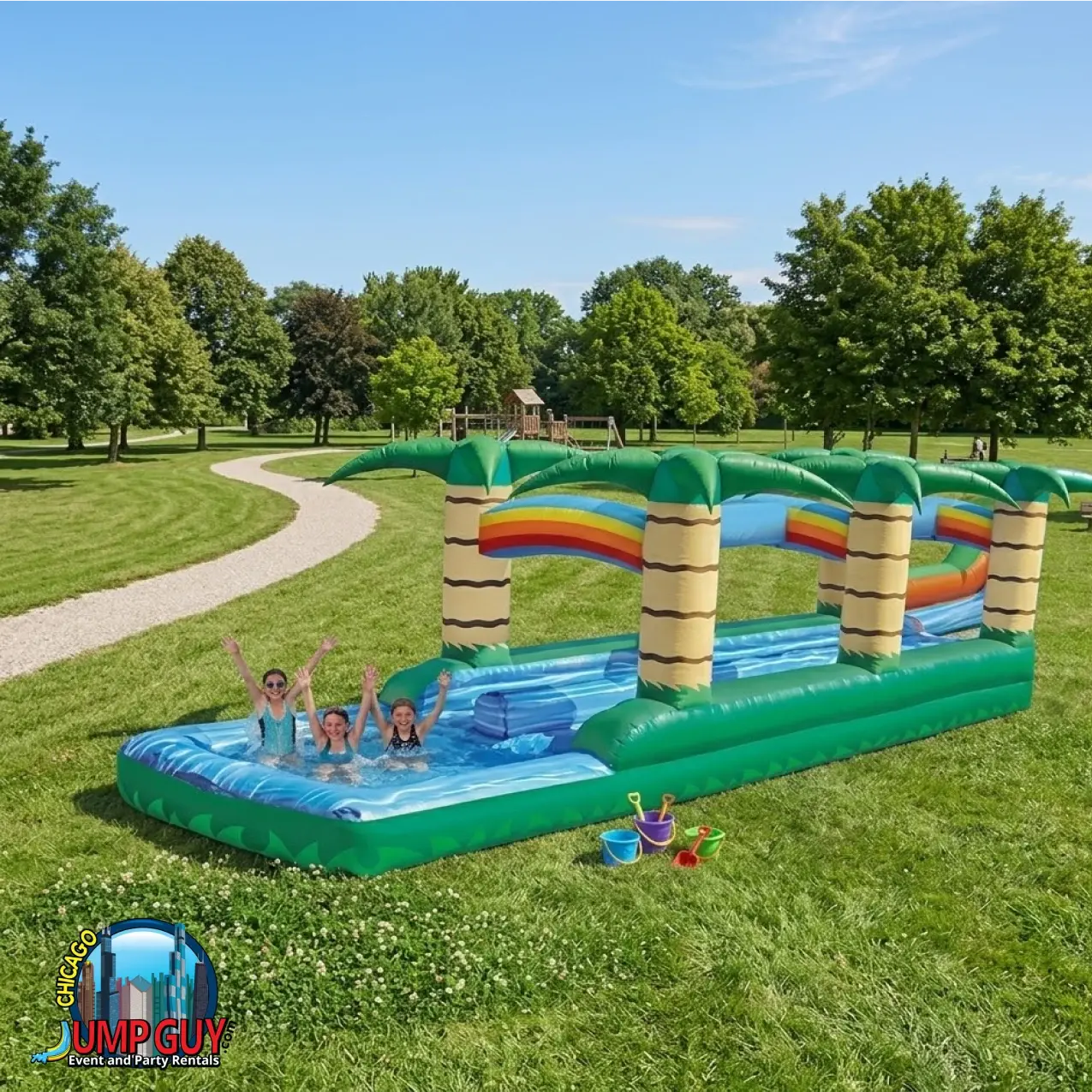 Hawaiian Falls Water Slide rental for Skokie IL events in ZIP codes 60076 and 60077