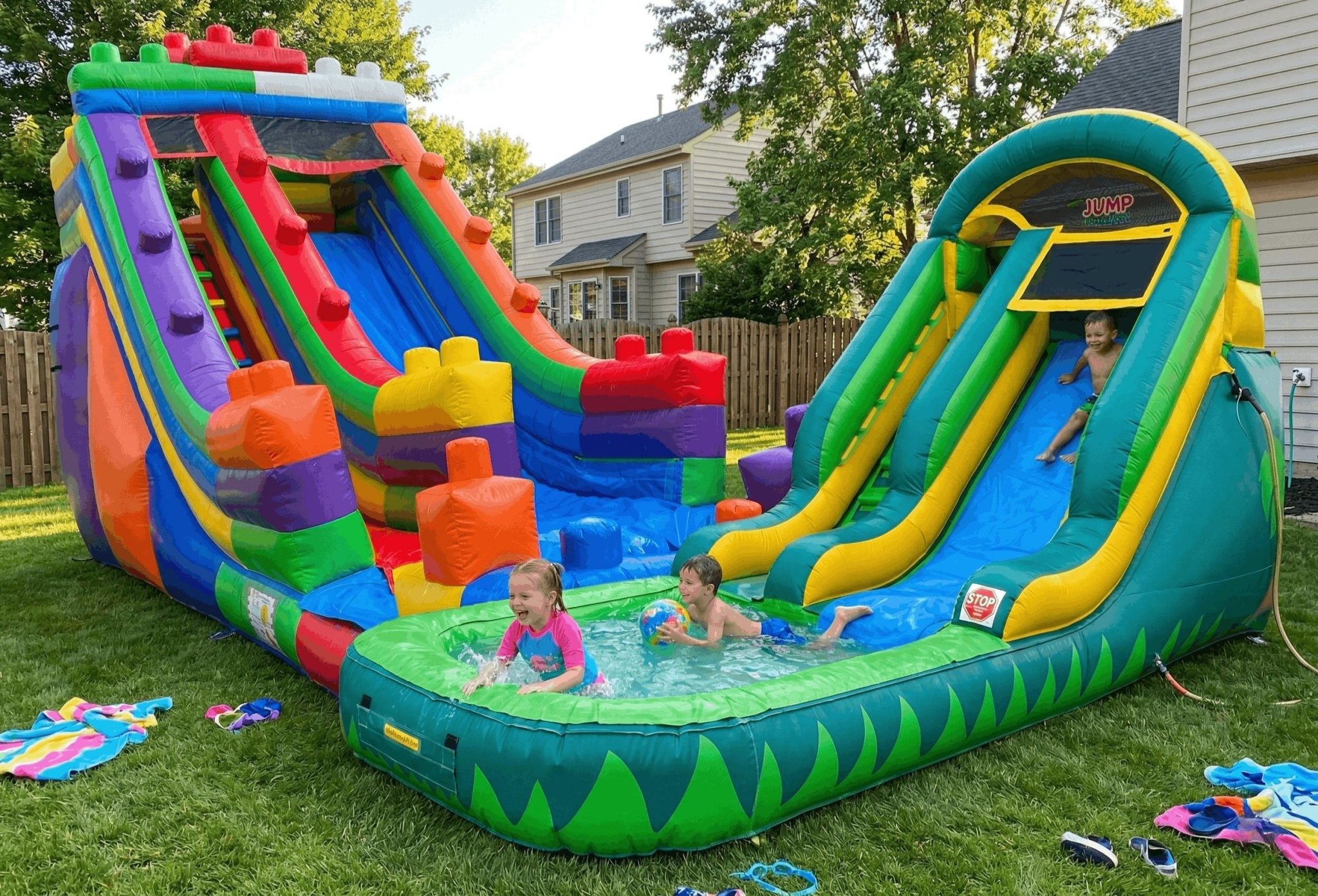 Single Lane Water Slide rental for Skokie IL events in ZIP codes 60076 and 60077