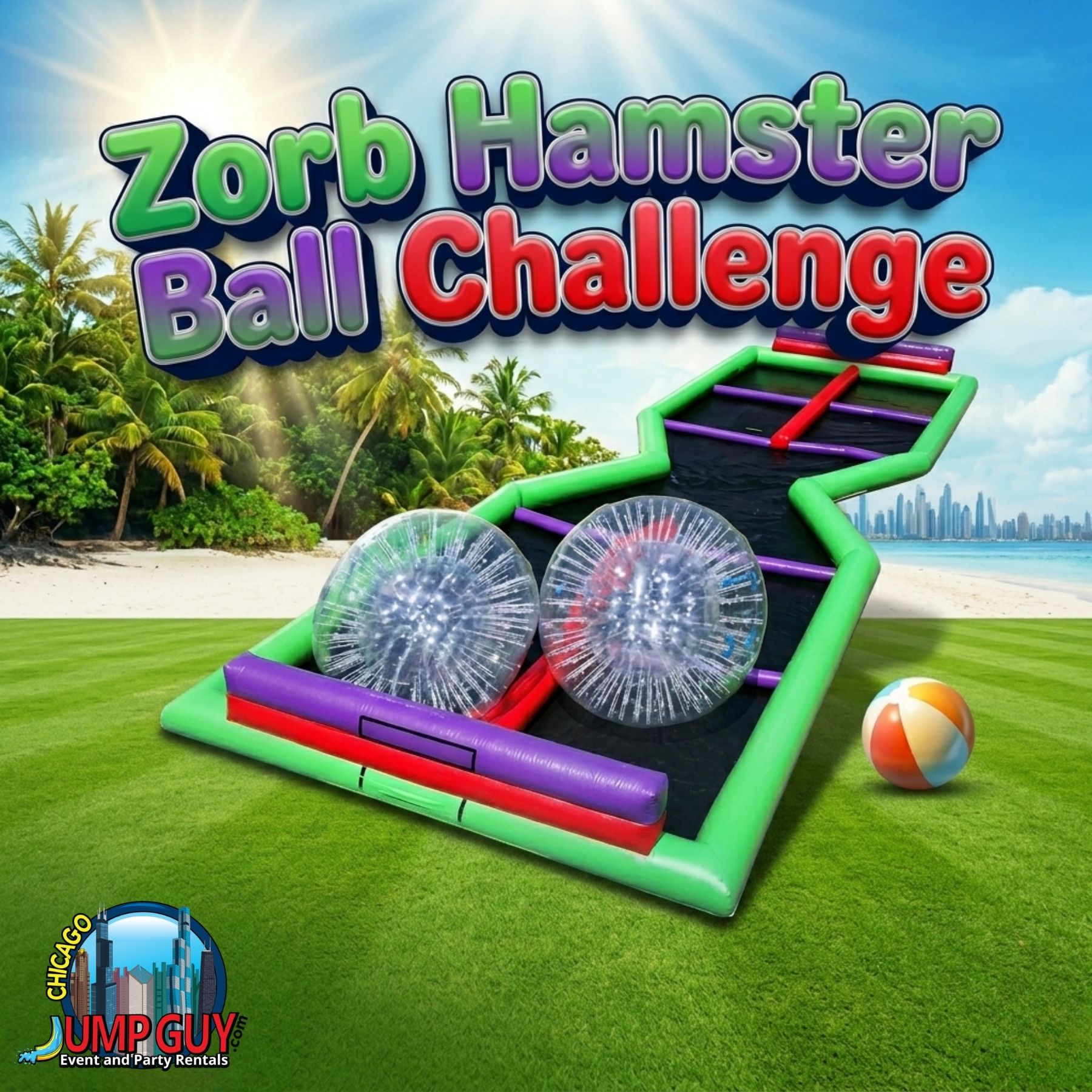 Zorb Hamster Ball Challenge rental for Skokie IL events in ZIP codes 60076 and 60077